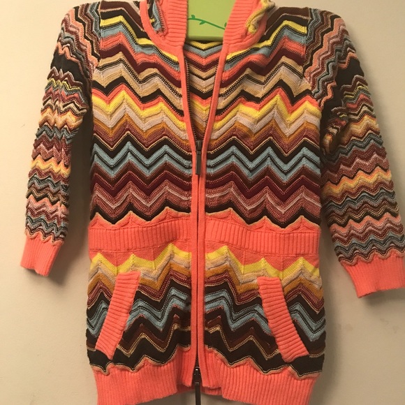 MISSONI TARGET ZIG ZAG ZIP HOODIE SWEATER - Picture 3 of 14